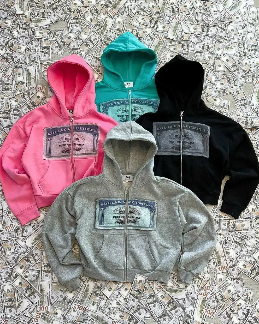 Hoodie retro con estampado – Unisex