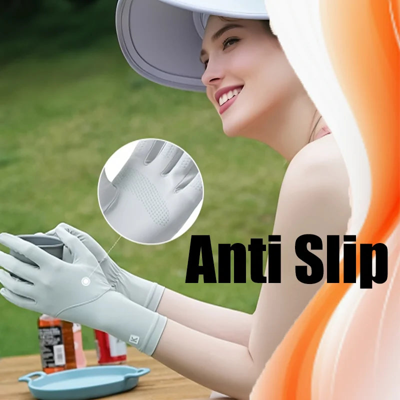 Guantes finos de verano con protección UV y función táctil; antideslizantes, frescos y transpirables; ideales para correr, conducir y actividades al aire libre.