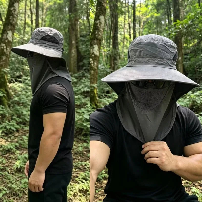 UPF50+  Sombrero para sol Neck Cover Outdoor Fishing Hiking UV Protection