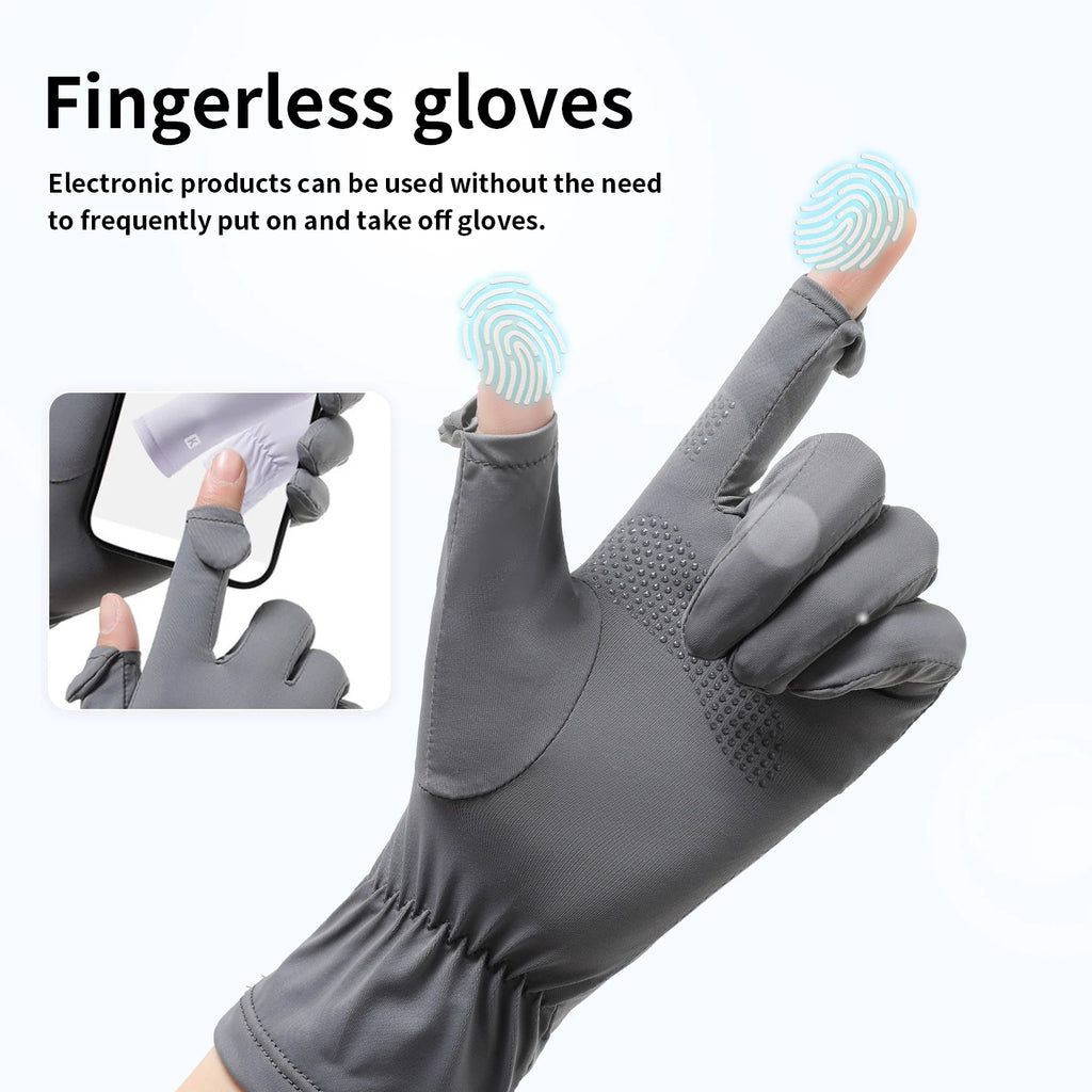 Guantes finos de verano con protección UV y función táctil; antideslizantes, frescos y transpirables; ideales para correr, conducir y actividades al aire libre.
