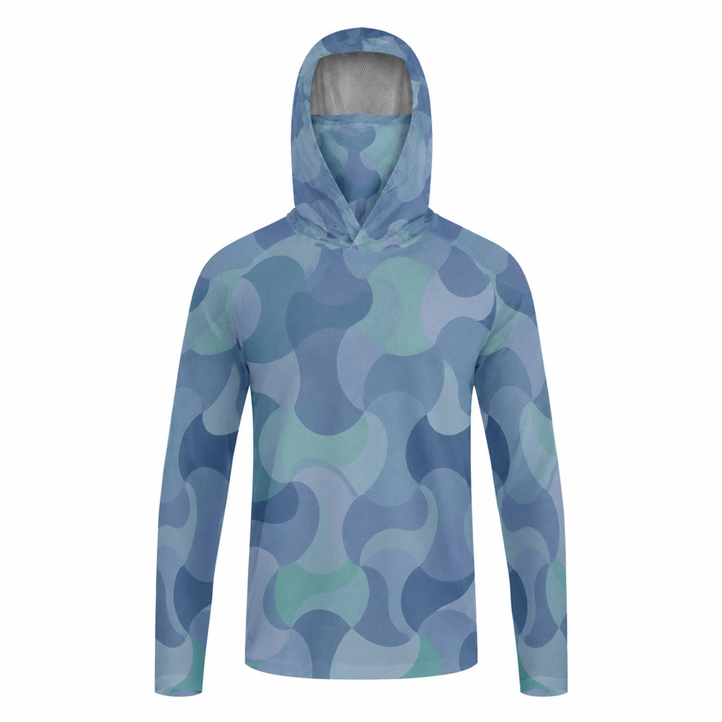 Camiseta de pesca manga larga con capucha y protección UV – Hombre