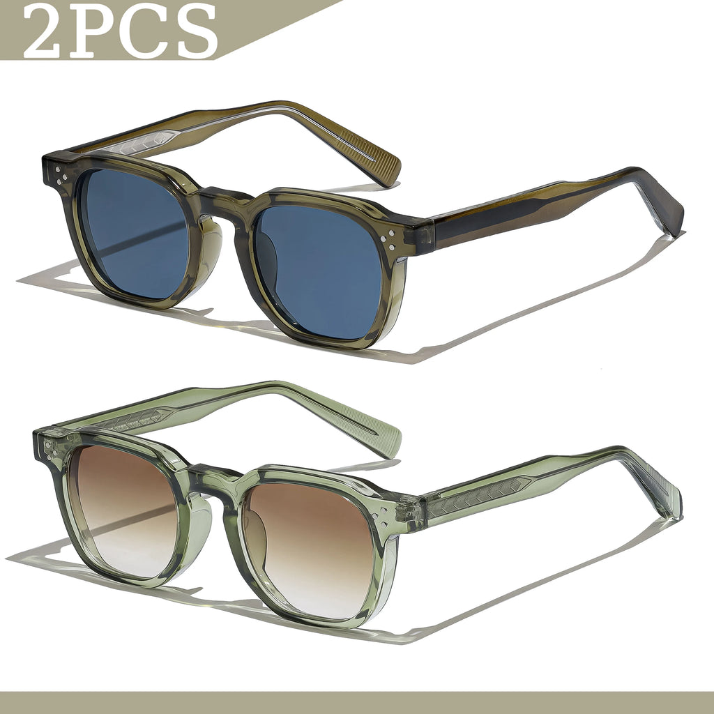 Gafas de sol cuadradas retro UV400 | Estilo punk fashion para hombre y mujer