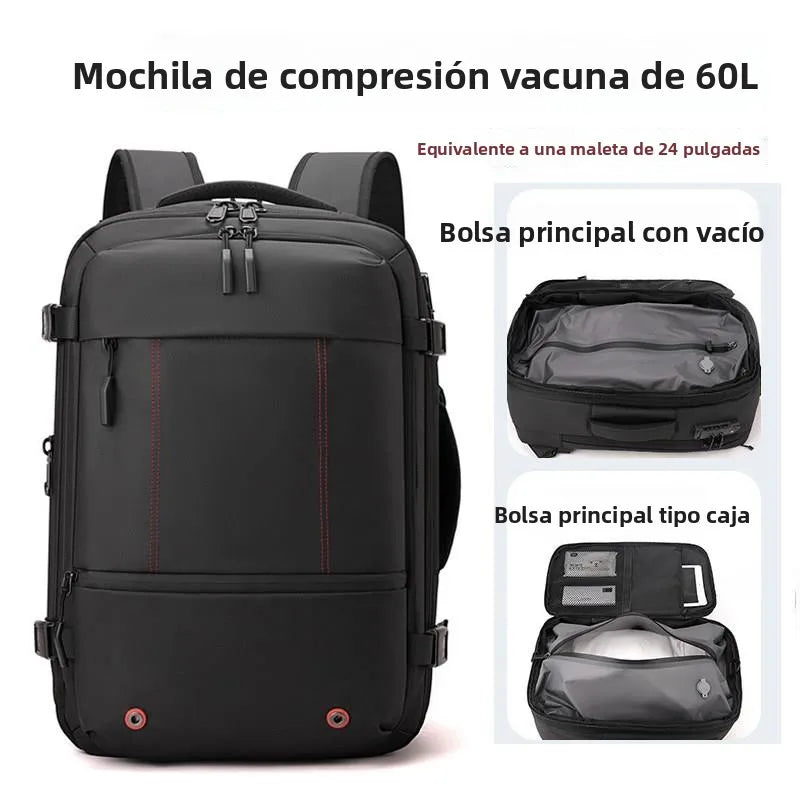 Mochila multifuncional compresión al vacío unisex | Equipaje de mano con compartimento portátil