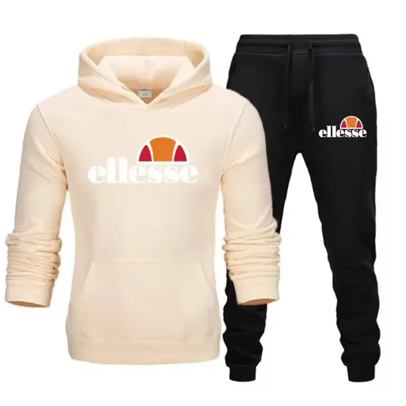 Conjunto deportivo con hoodie estampado – Hombre