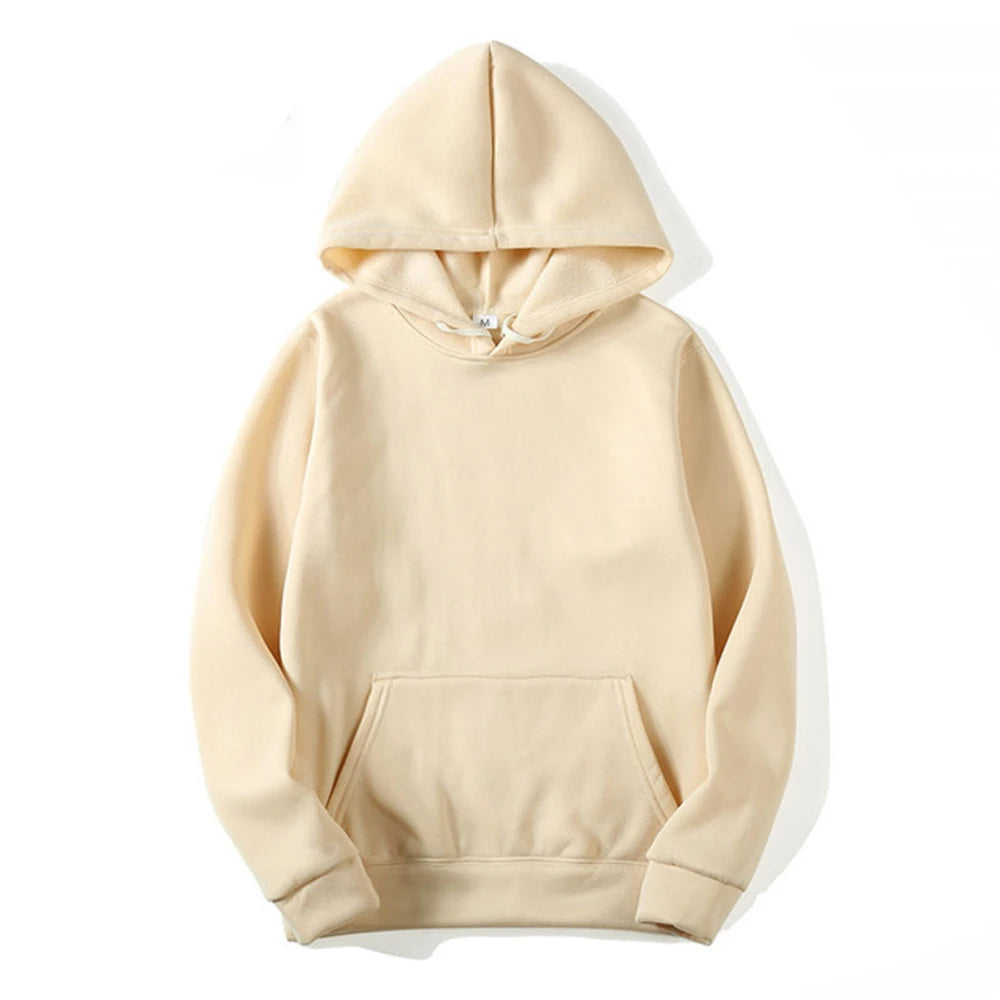 Hoodie oversize color sólido – Hombre y mujer