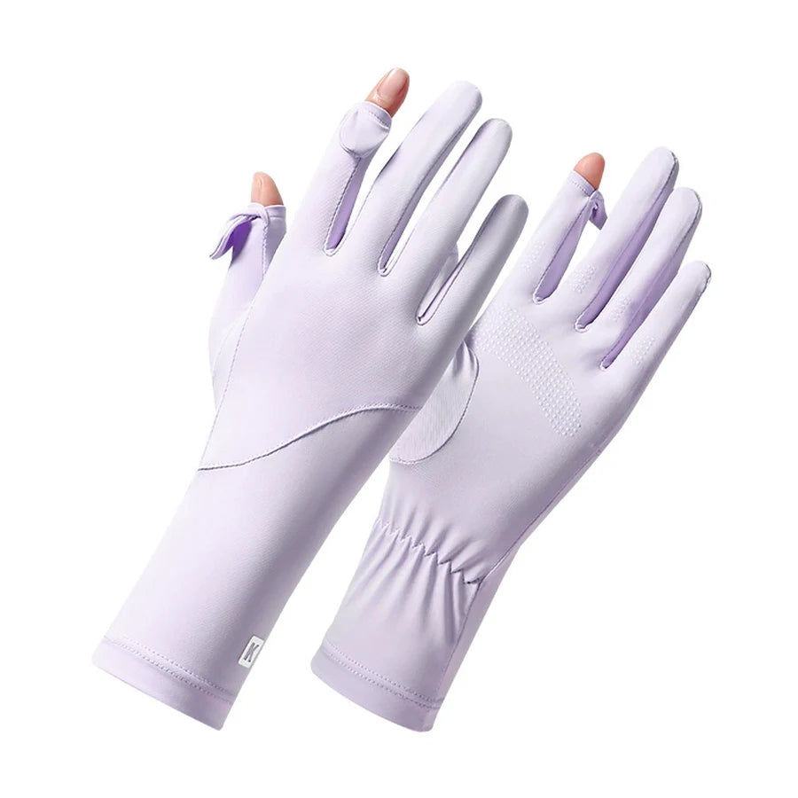 Guantes finos de verano con protección UV y función táctil; antideslizantes, frescos y transpirables; ideales para correr, conducir y actividades al aire libre.