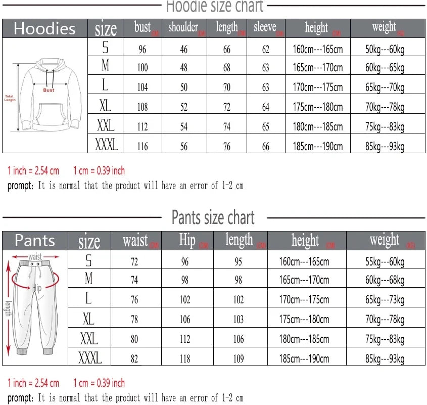Conjunto deportivo con hoodie estampado – Hombre