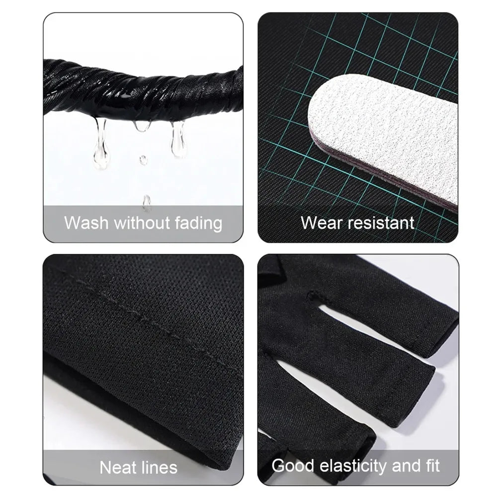 Guantes de gel con protección UV; guantes elásticos sin dedos para proteger las manos durante el arte de uñas, aptos para uso doméstico y en exteriores.