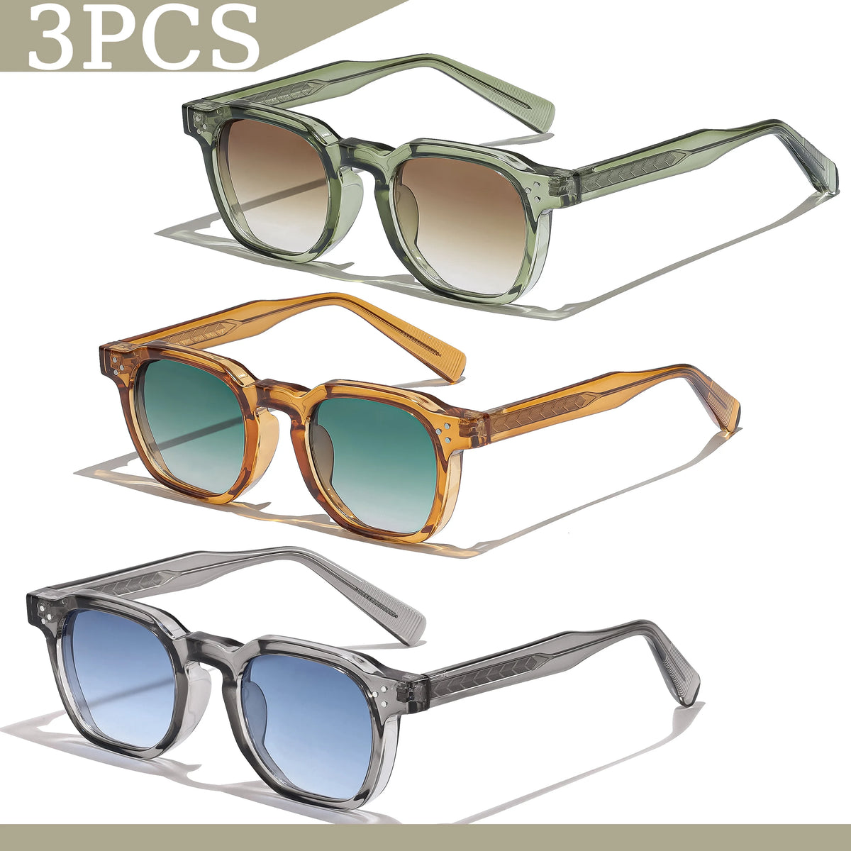 Gafas de sol cuadradas retro UV400 | Estilo punk fashion para hombre y mujer