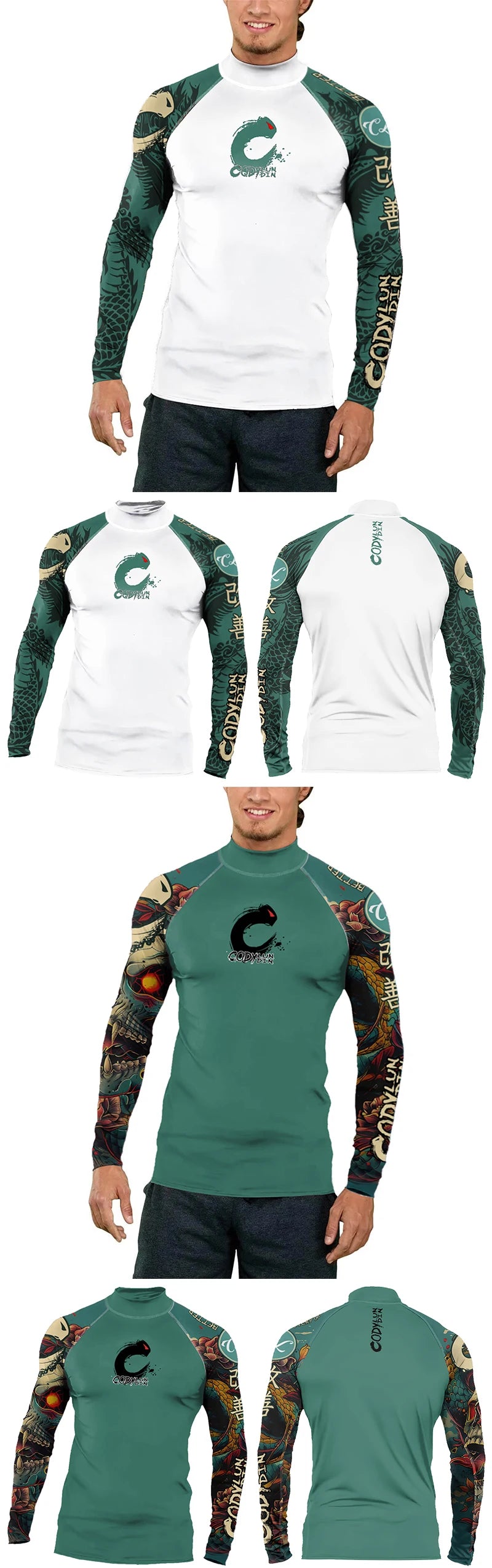 Traje de surf manga larga UPF 50+ – Protección solar y libertad de movimiento