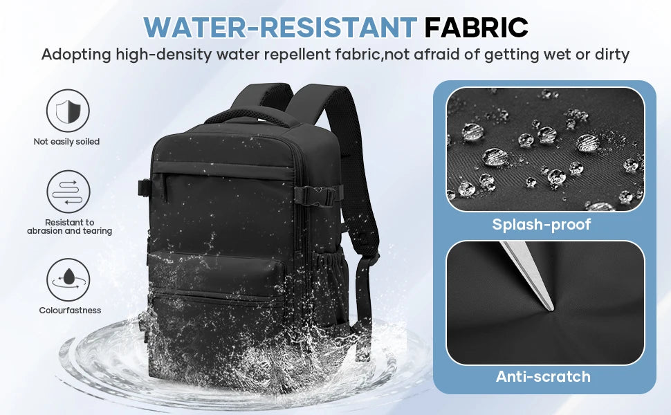 Mochila compresión al vacío apta para cabina 40x20x25 cm | Portátil 15,6” para viajes