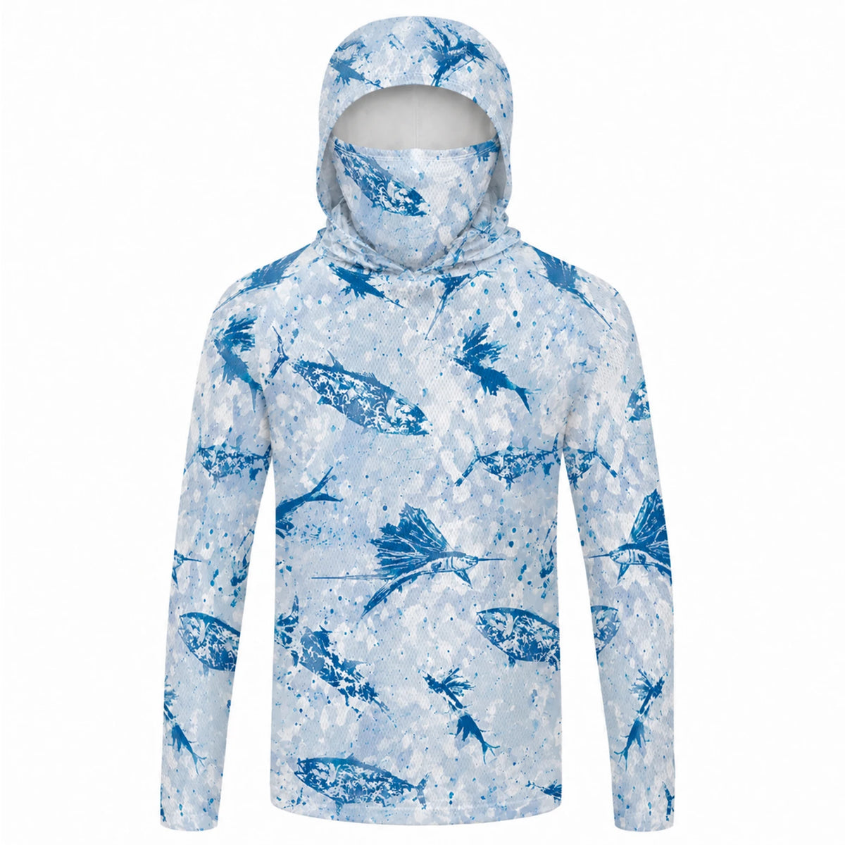 Camiseta de pesca manga larga con capucha y protección UV – Hombre