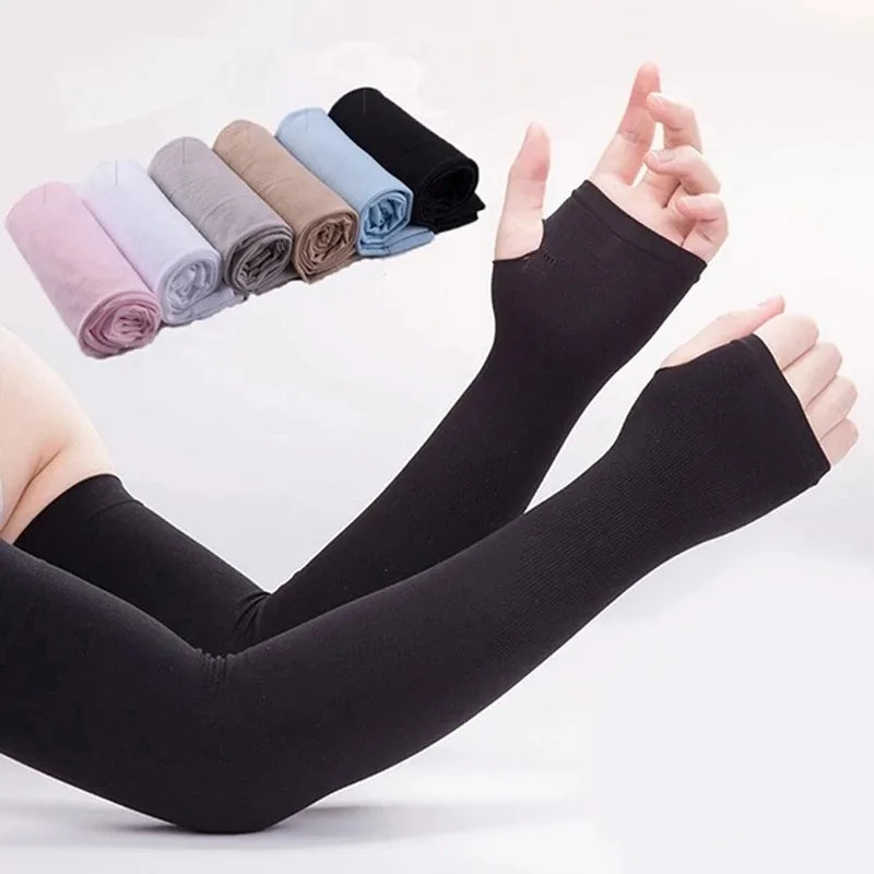Mangas de protección solar Ice Silk UPF | Antideslizantes para ciclismo y outdoor
