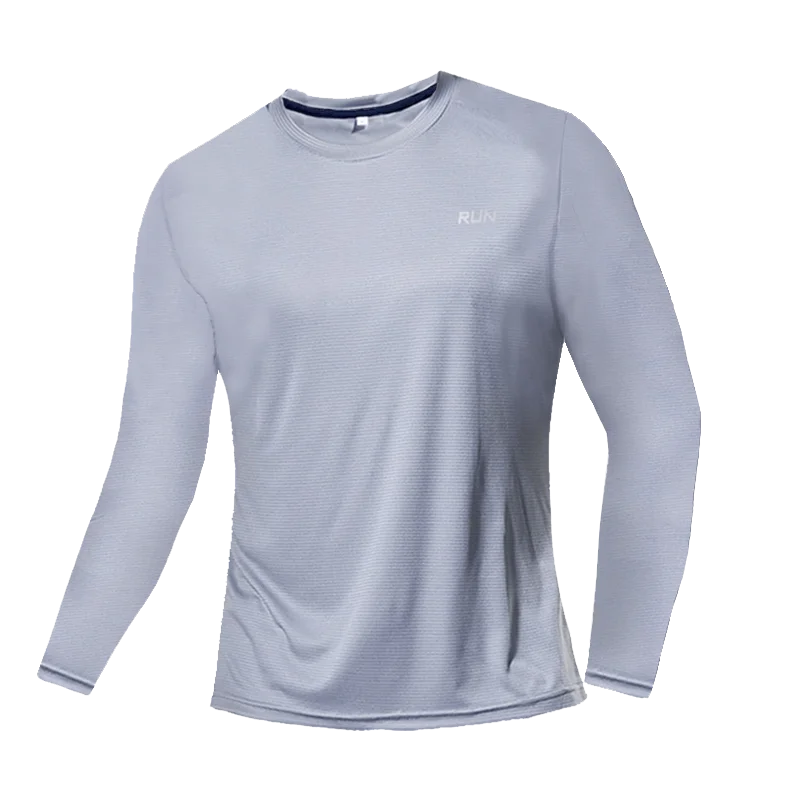 Camiseta de manga larga para hombre con protección UV UPF 50+, ligera, de secado rápido y transpirable; ideal para actividades al aire libre como correr, pescar, hacer senderismo y practicar deporte.