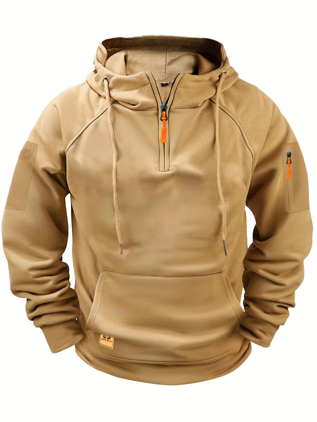 Hoodie con cierre y multibolsillos – Running hombre