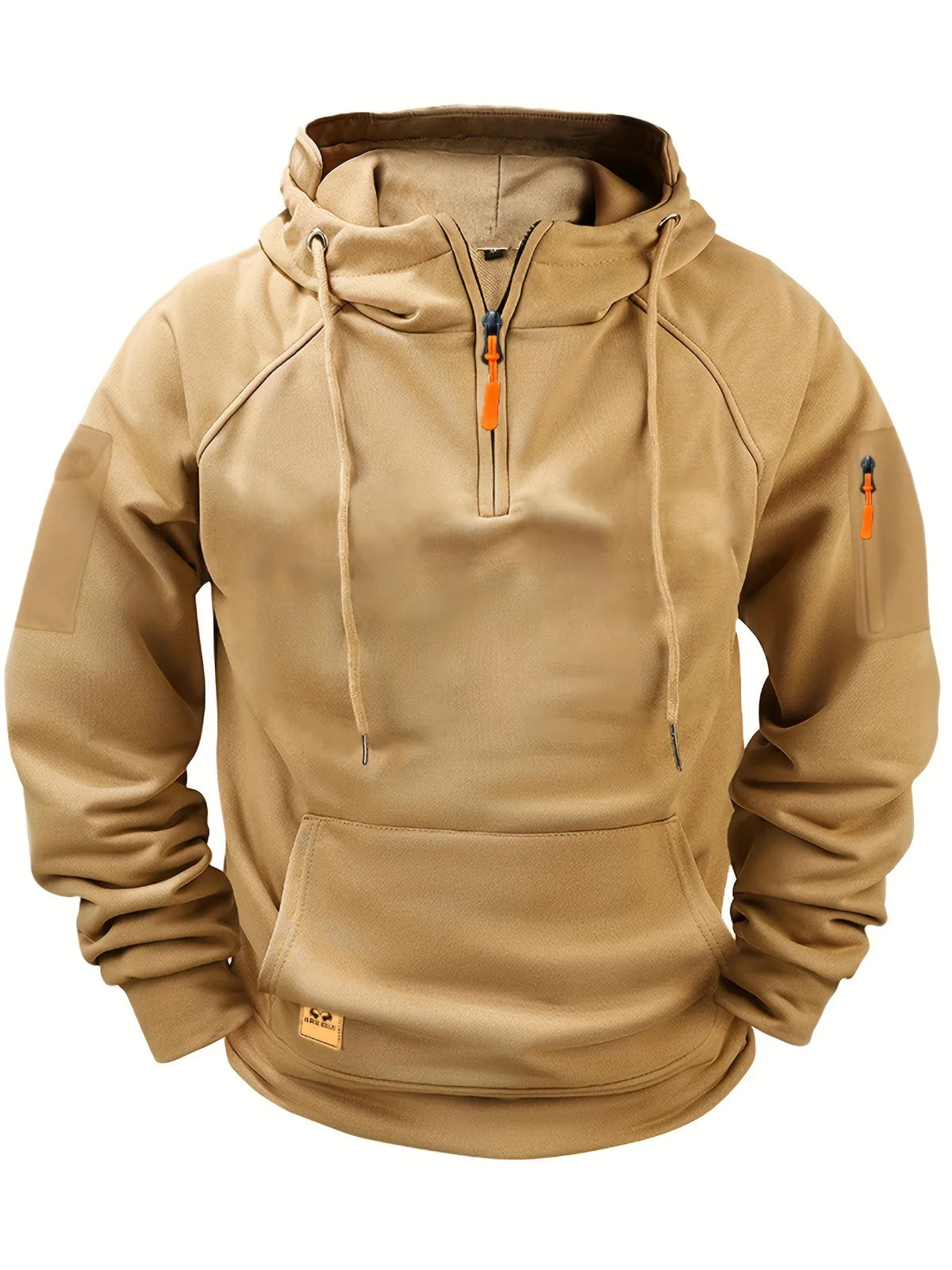 Hoodie con cierre y multibolsillos – Running hombre