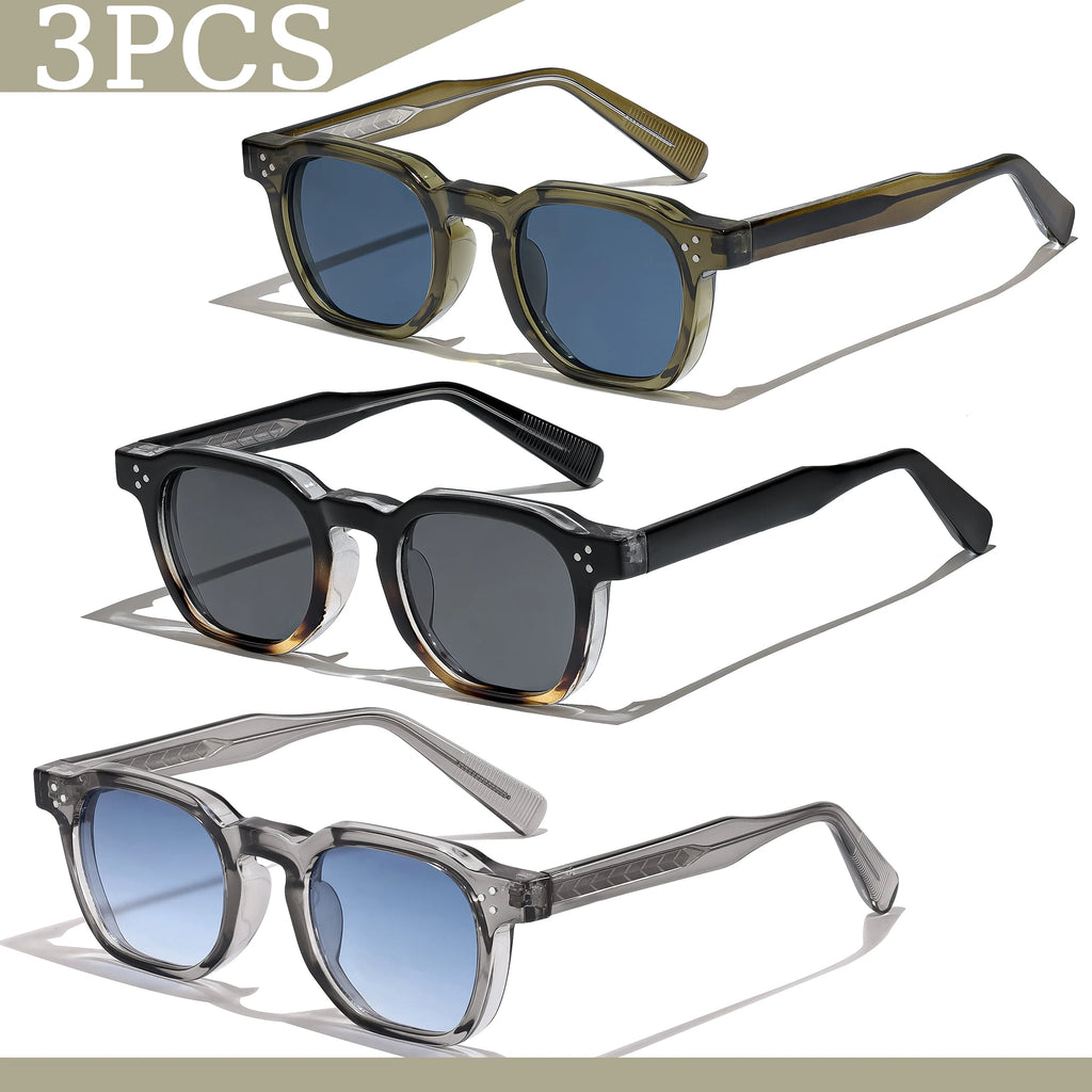 Gafas de sol cuadradas retro UV400 | Estilo punk fashion para hombre y mujer