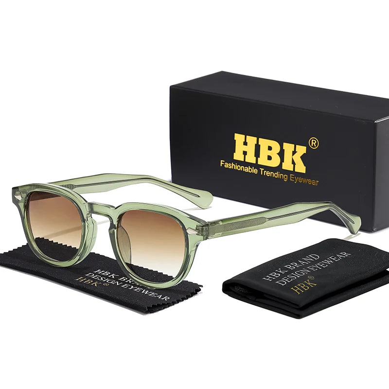 Gafas de sol HBK fashion lentes degradadas | Montura redonda para uso diario y outdoor