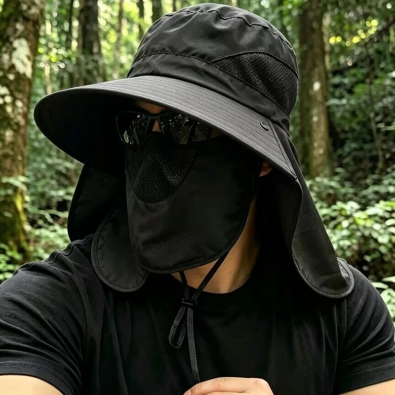 UPF50+  Sombrero para sol Neck Cover Outdoor Fishing Hiking UV Protection