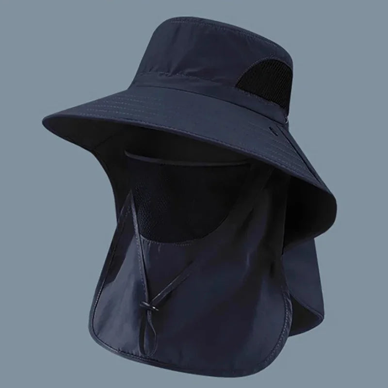 Sombrero tipo pescador UPF con visera y solapa para el cuello | Unisex para outdoor