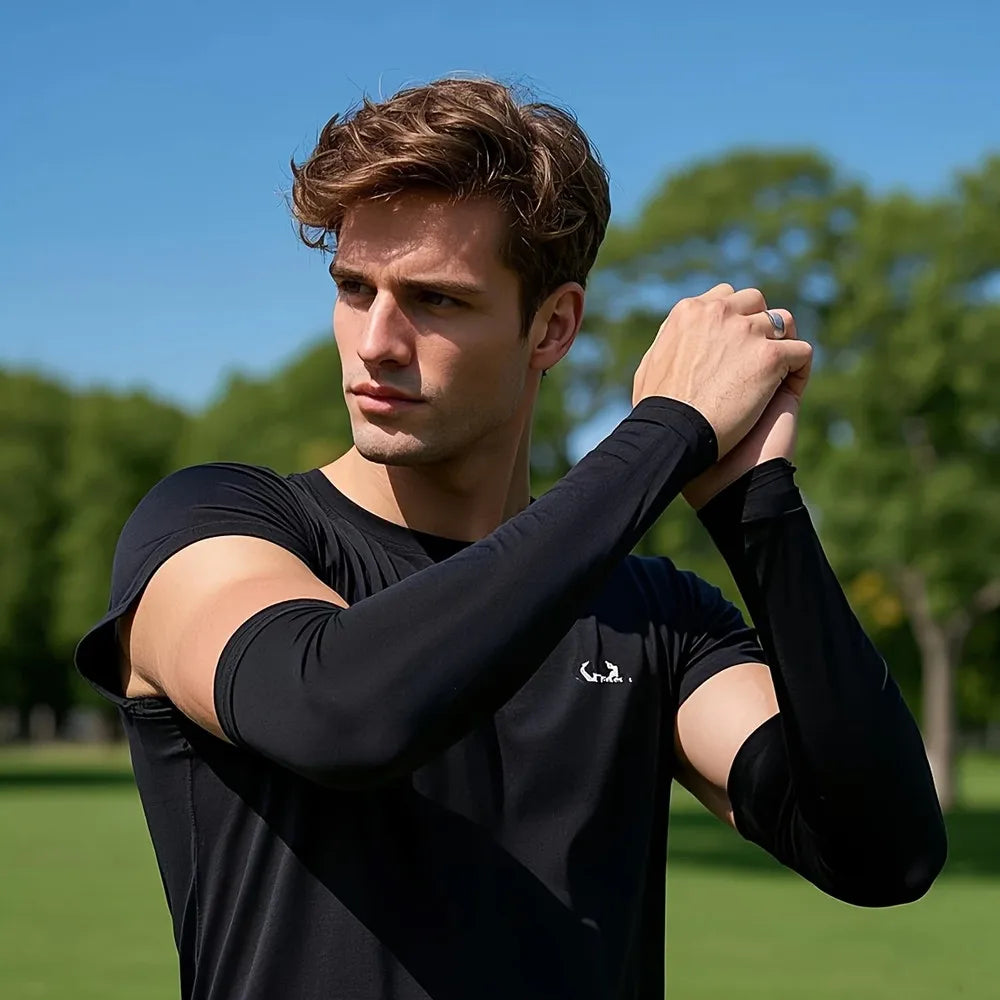 3 pares de mangas de seda helada unisex para protección solar; ideales para actividades al aire libre como ciclismo, conducción y pesca.