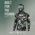 Camiseta de pesca con capucha UPF 50+ – Estampado hojas, hombre