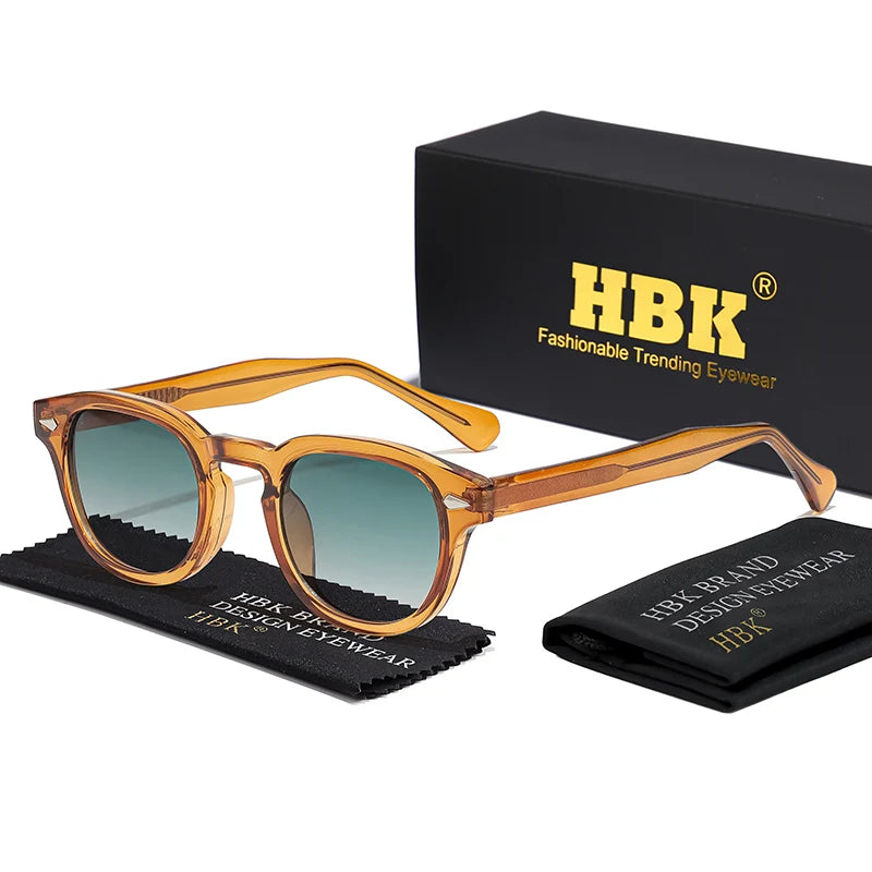 Gafas de sol HBK fashion lentes degradadas | Montura redonda para uso diario y outdoor
