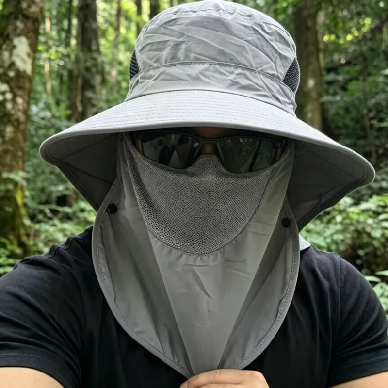 UPF50+  Sombrero para sol Neck Cover Outdoor Fishing Hiking UV Protection