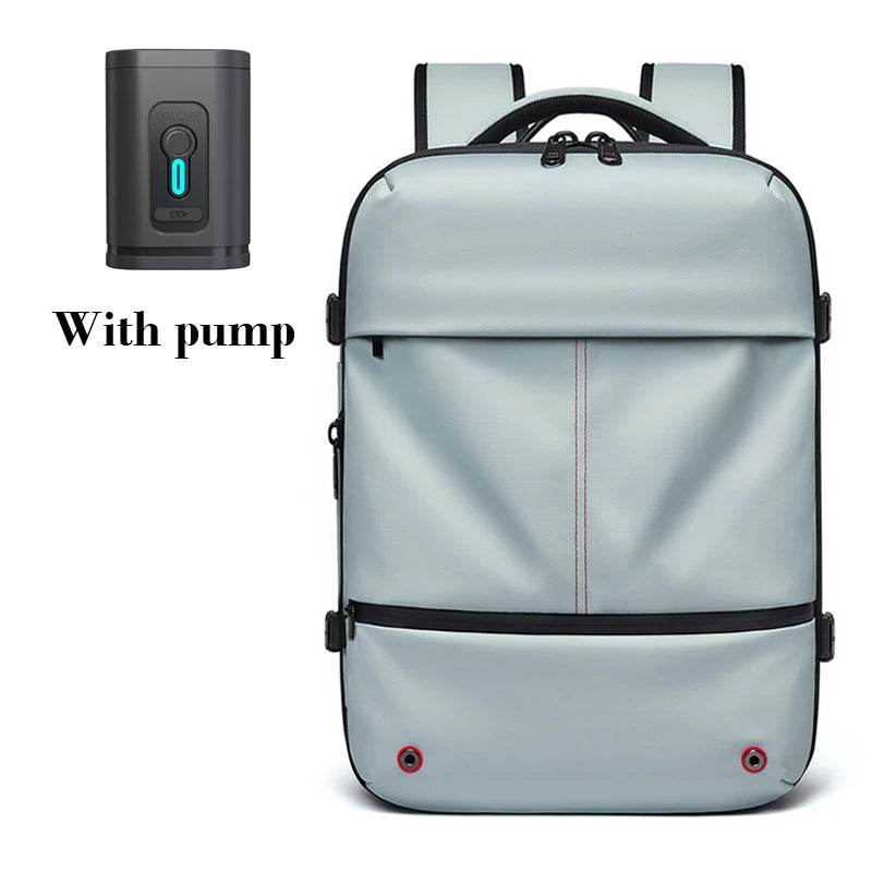 Mochila casual compresión al vacío 40L | Puerto USB, portátil 16” para escuela y viajes