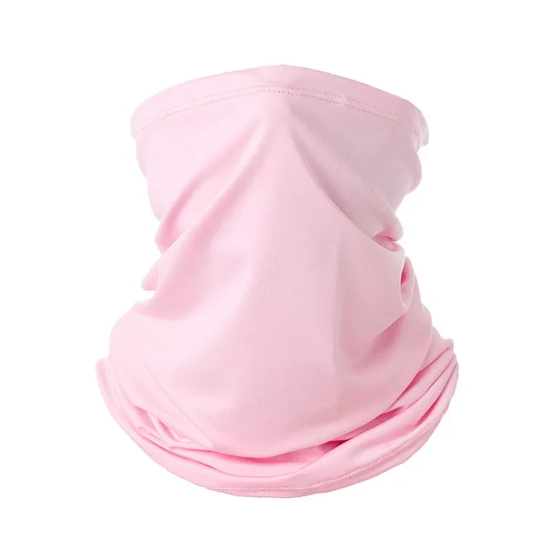 Buff multifuncional tipo turbante para ciclismo y actividades al aire libre: protección para el cuello y la cabeza, tejido de seda fría con protección solar; apto para hombres y mujeres (pesca, senderismo, máscara).