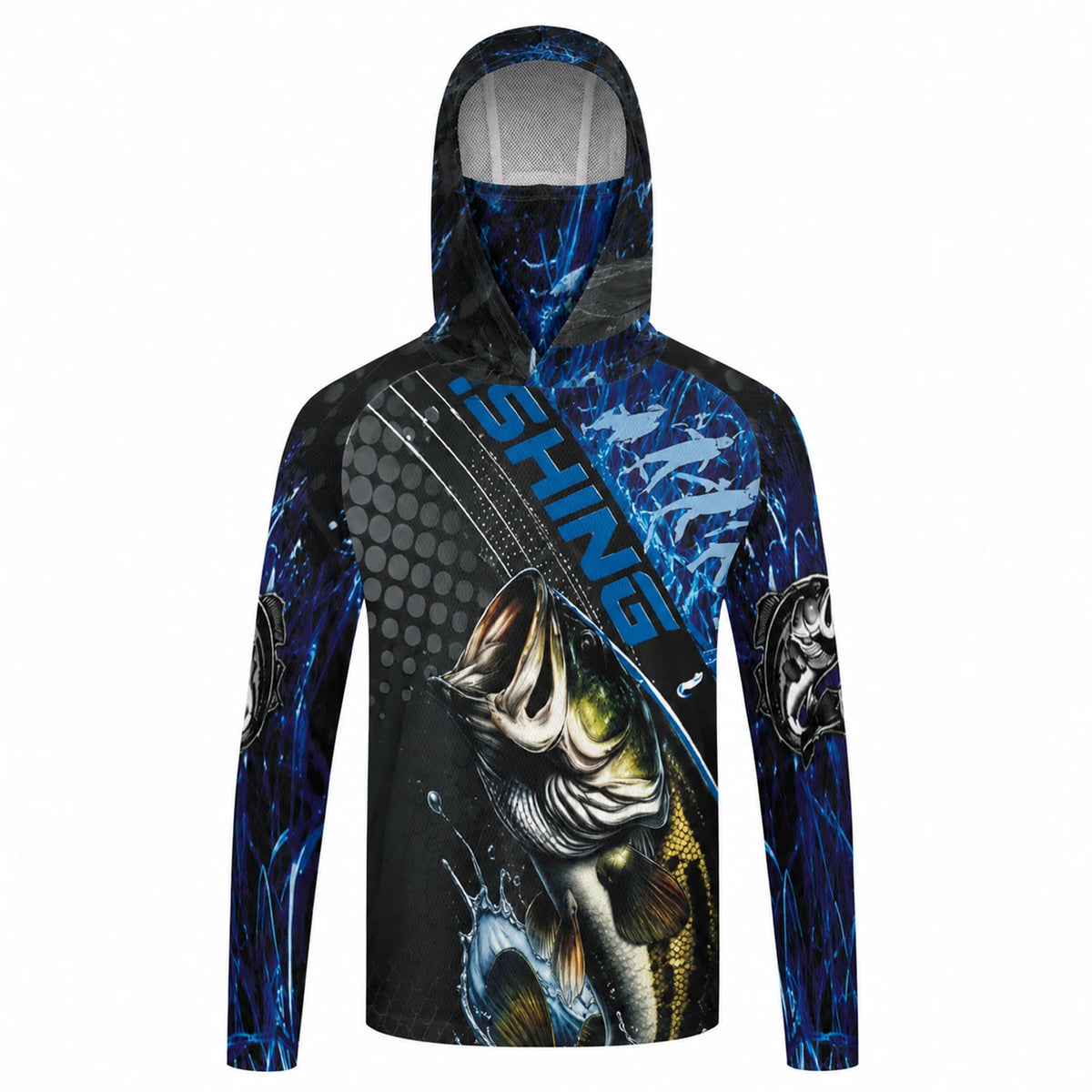 Camiseta de pesca manga larga con capucha y protección UV – Hombre
