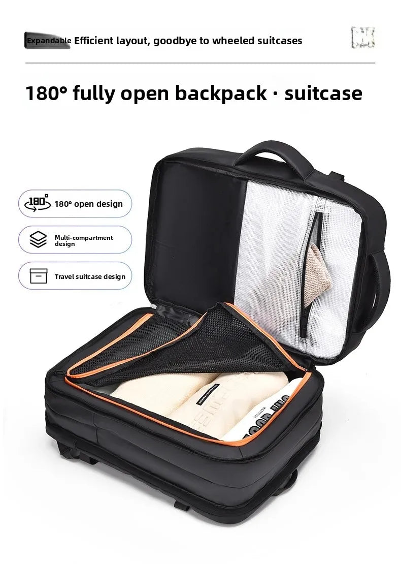 Mochila multifuncional compresión al vacío unisex | Equipaje de mano con compartimento portátil