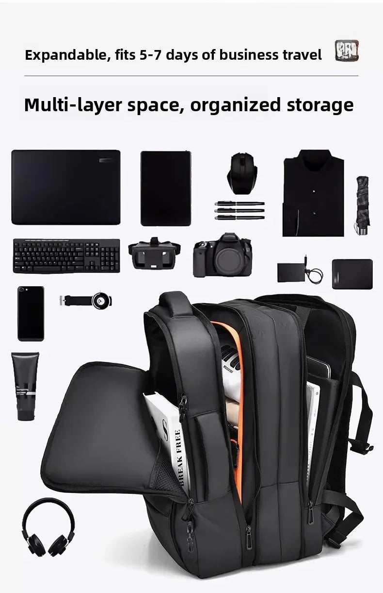 Mochila multifuncional compresión al vacío unisex | Equipaje de mano con compartimento portátil