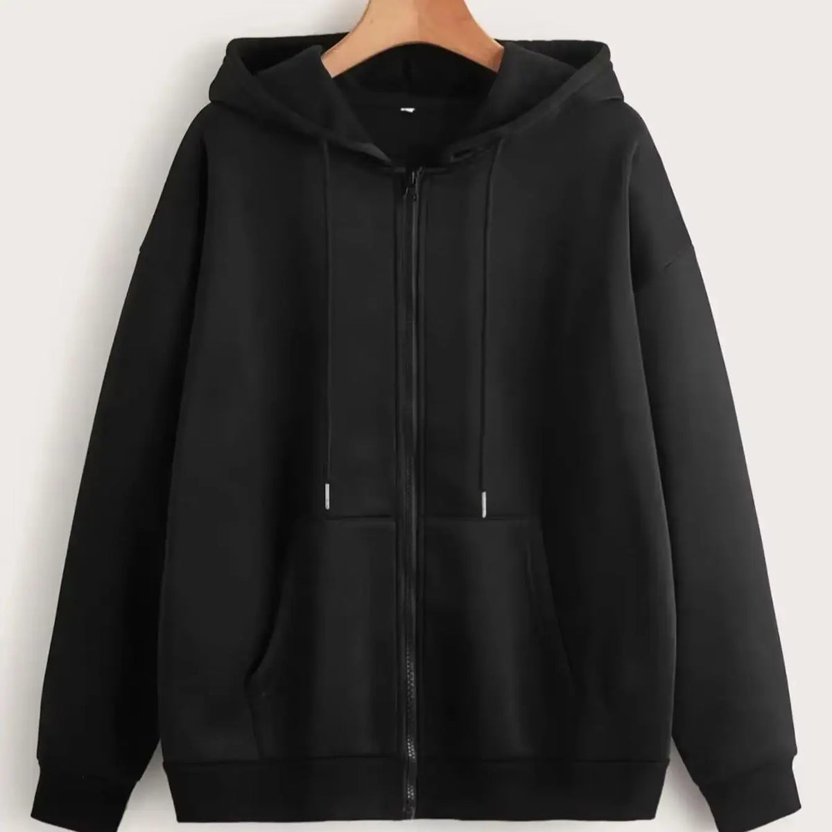 Hoodie oversize con cierre – Estilo coreano mujer