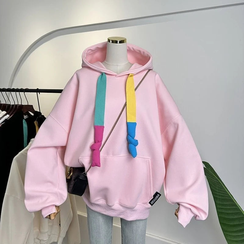 Hoodie oversize de colores – Pullover mujer