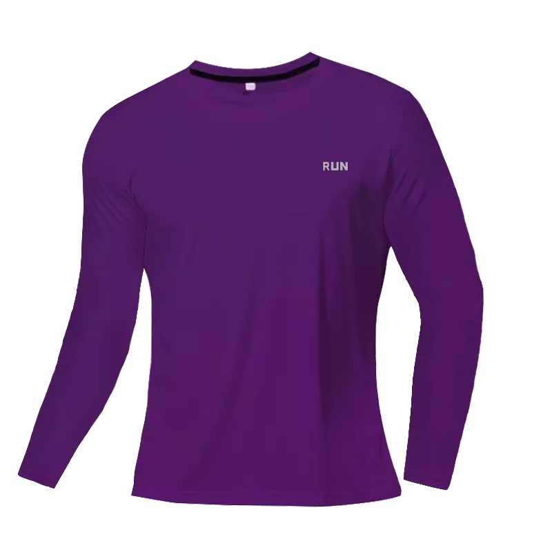 Camiseta de manga larga para hombre con protección UV UPF 50+, ligera, de secado rápido y transpirable; ideal para actividades al aire libre como correr, pescar, hacer senderismo y practicar deporte.