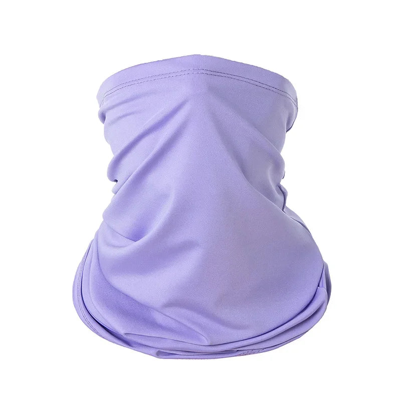 Buff multifuncional tipo turbante para ciclismo y actividades al aire libre: protección para el cuello y la cabeza, tejido de seda fría con protección solar; apto para hombres y mujeres (pesca, senderismo, máscara).