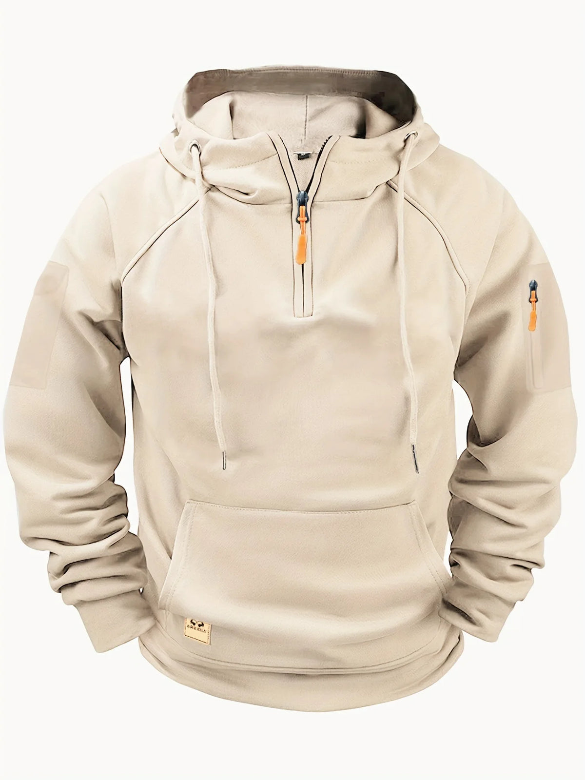 Hoodie con cierre y multibolsillos – Running hombre