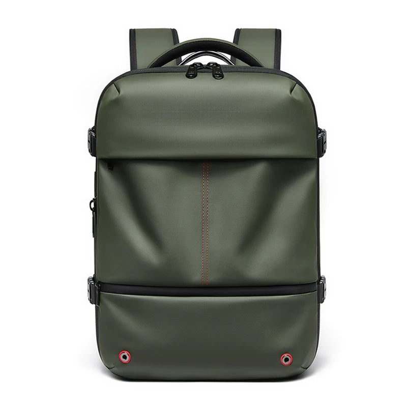 Mochila casual compresión al vacío 40L | Puerto USB, portátil 16” para escuela y viajes