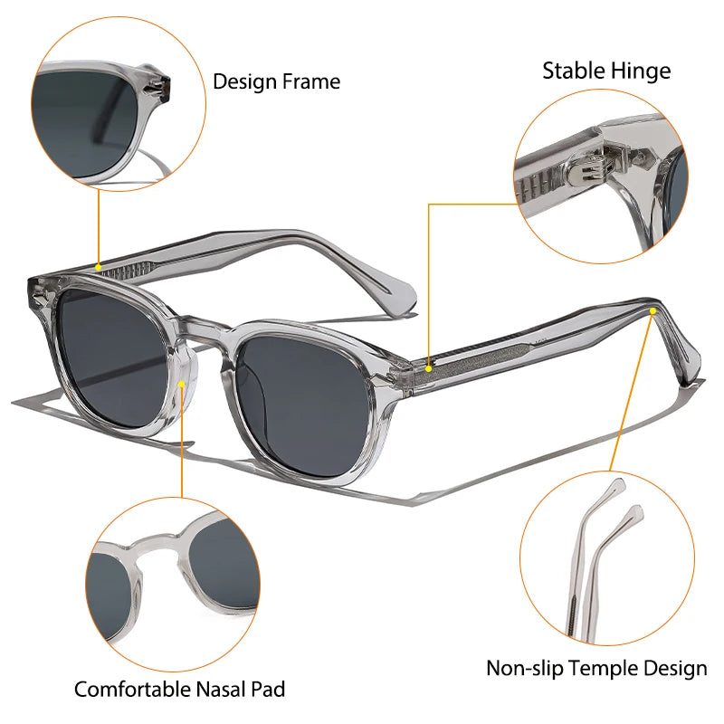 Gafas de sol HBK fashion lentes degradadas | Montura redonda para uso diario y outdoor