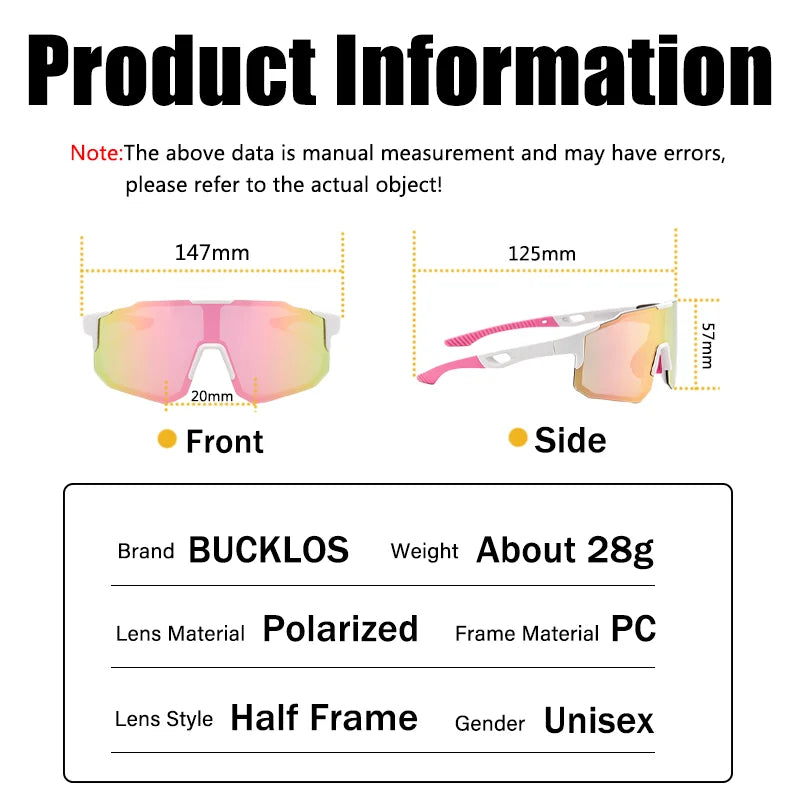 Gafas deportivas polarizadas para ciclismo (UV400, ligeras, HD, unisex): gafas profesionales para ciclismo de carretera y MTB.