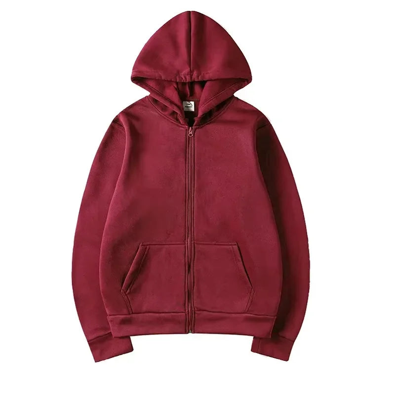 Hoodie oversize con cierre – Estilo coreano mujer