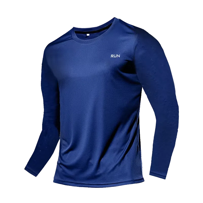 Camiseta de manga larga para hombre con protección UV UPF 50+, ligera, de secado rápido y transpirable; ideal para actividades al aire libre como correr, pescar, hacer senderismo y practicar deporte.