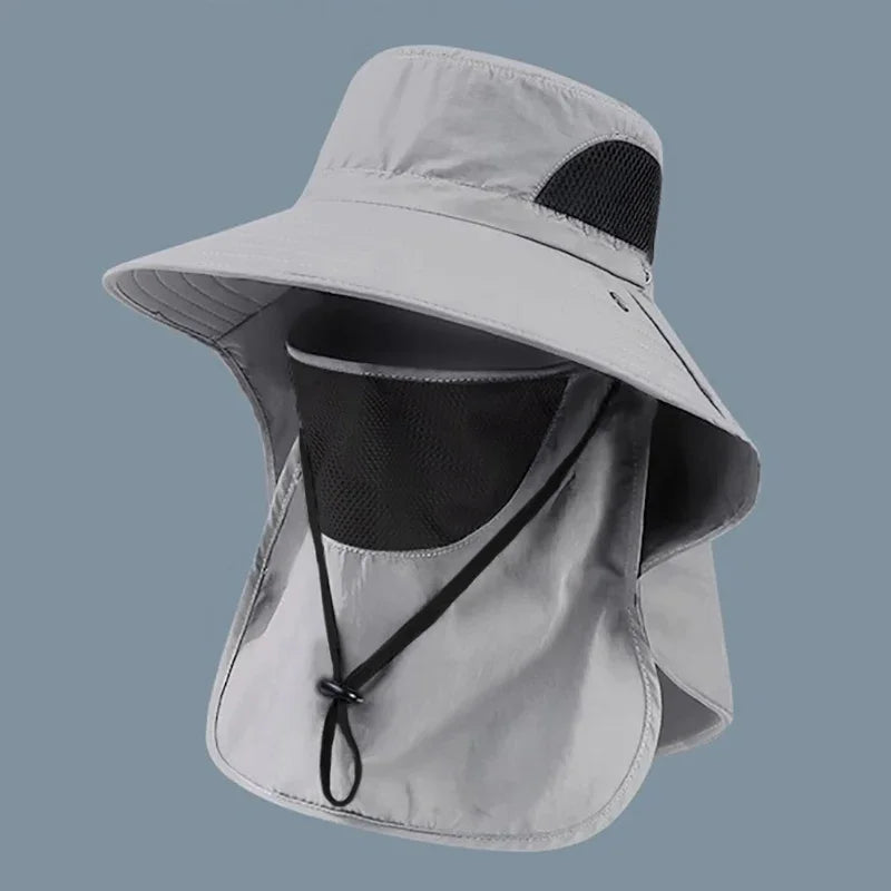 Sombrero tipo pescador UPF con visera y solapa para el cuello | Unisex para outdoor