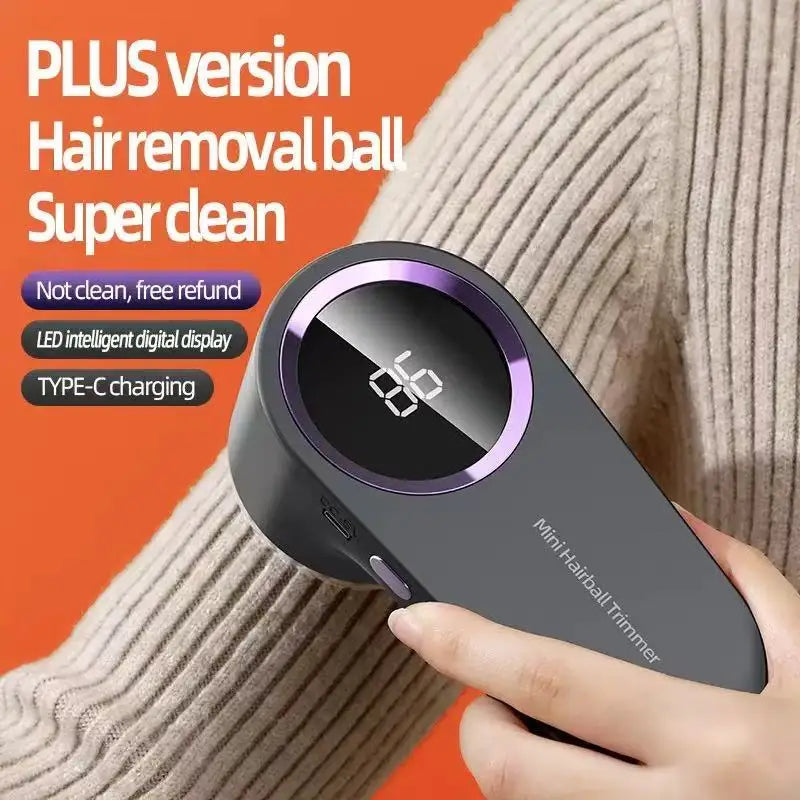 Quitapelusas eléctrico para ropa con pantalla digital LED, recargable por USB, para suéteres y tejidos.