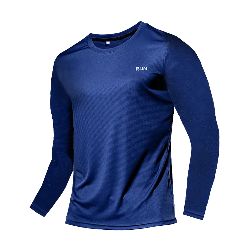 Camiseta de manga larga para hombre con protección UV UPF 50+, ligera, de secado rápido y transpirable; ideal para actividades al aire libre como correr, pescar, hacer senderismo y practicar deporte.