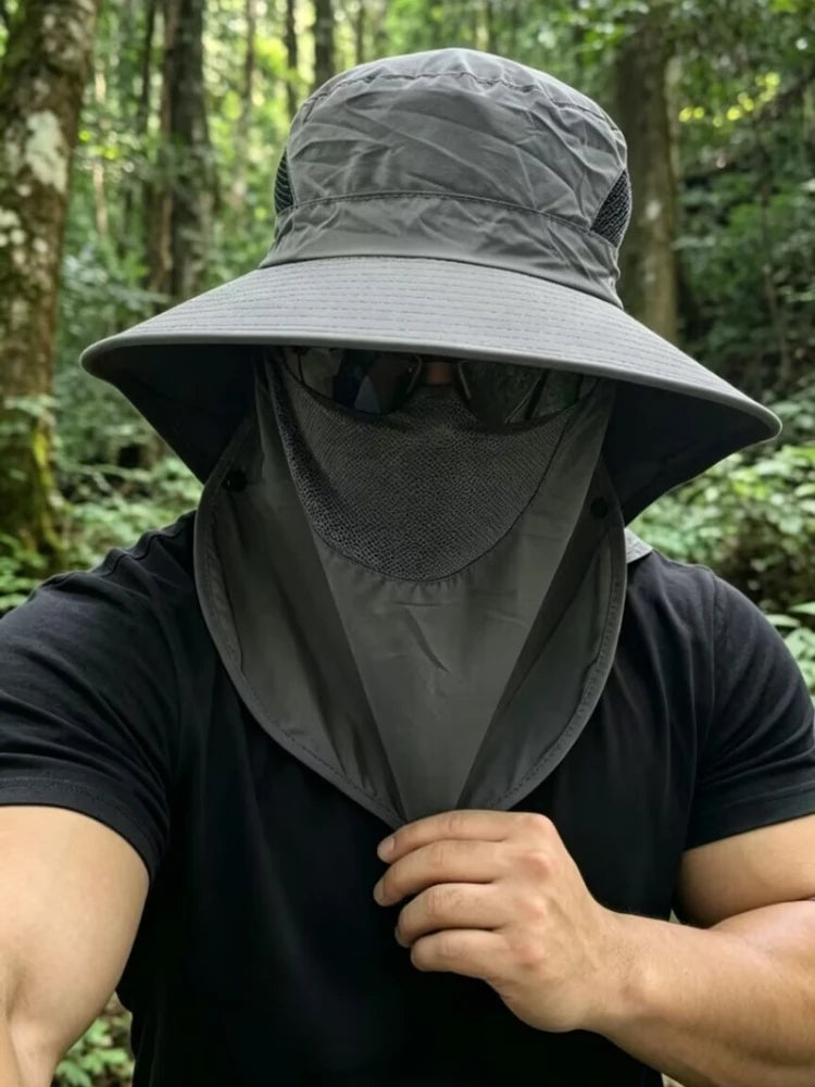 UPF50+  Sombrero para sol Neck Cover Outdoor Fishing Hiking UV Protection