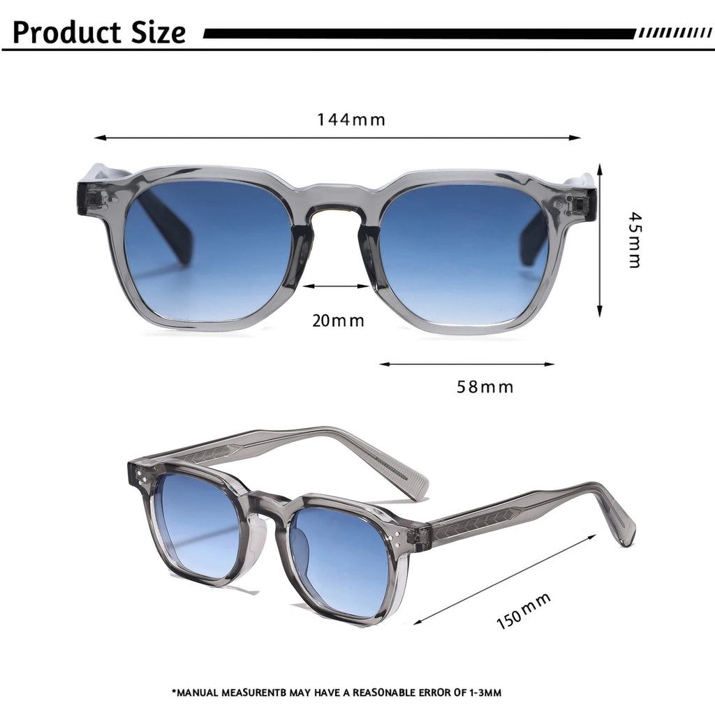 Gafas de sol cuadradas retro UV400 | Estilo punk fashion para hombre y mujer