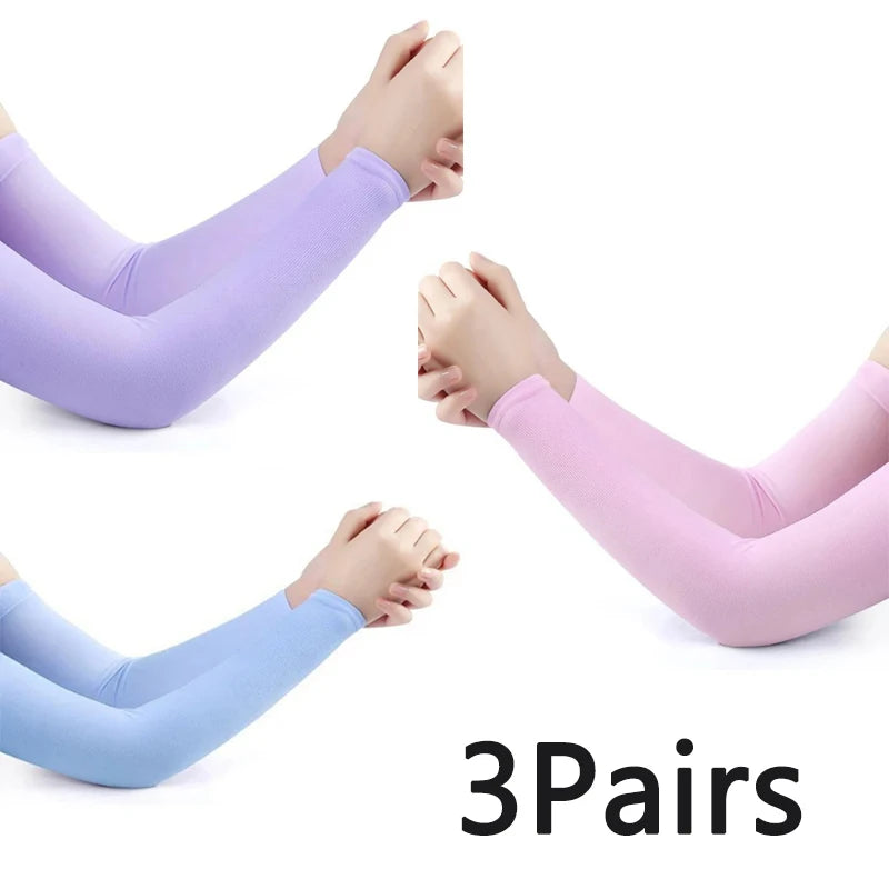 Mangas de protección solar Ice Silk UPF | Antideslizantes para ciclismo y outdoor