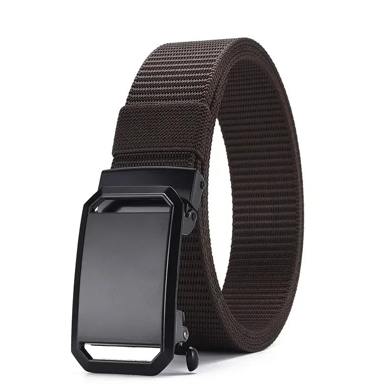 Cinturón con hebilla automática para hombre | Estilo táctico y casual para trabajo y outdoor